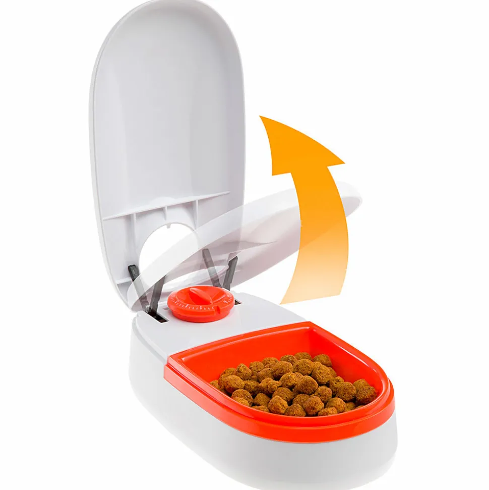 Distributeur automatique de nourriture pour chiens et chats cometa, écuelle 0,4 l avec timer, anti-dérapant