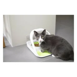 Distributeur daliment connect - blanc - pour chat