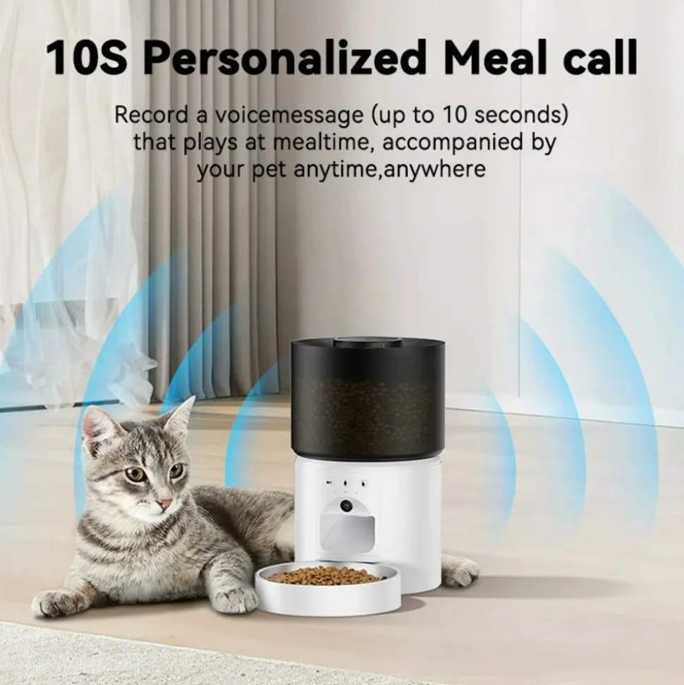 Distributeur intelligent de nourriture à distance et chronométré pour animaux de compagnie