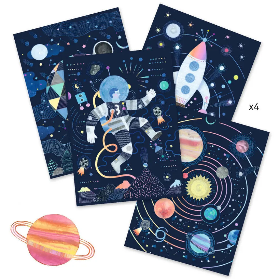 DJECO - Carte à gratter mission cosmique