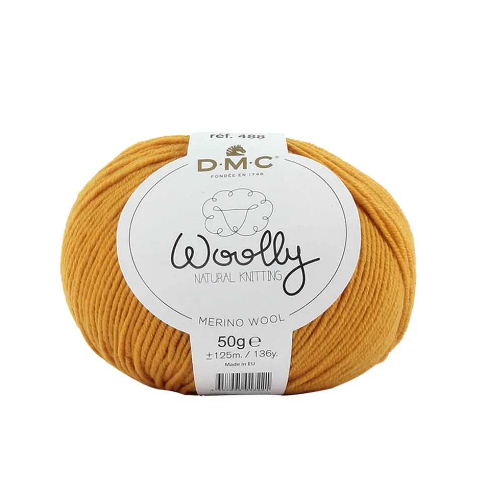DMC - Pelote Woolly en laine mérinos coloris ocre 959 - 50 g