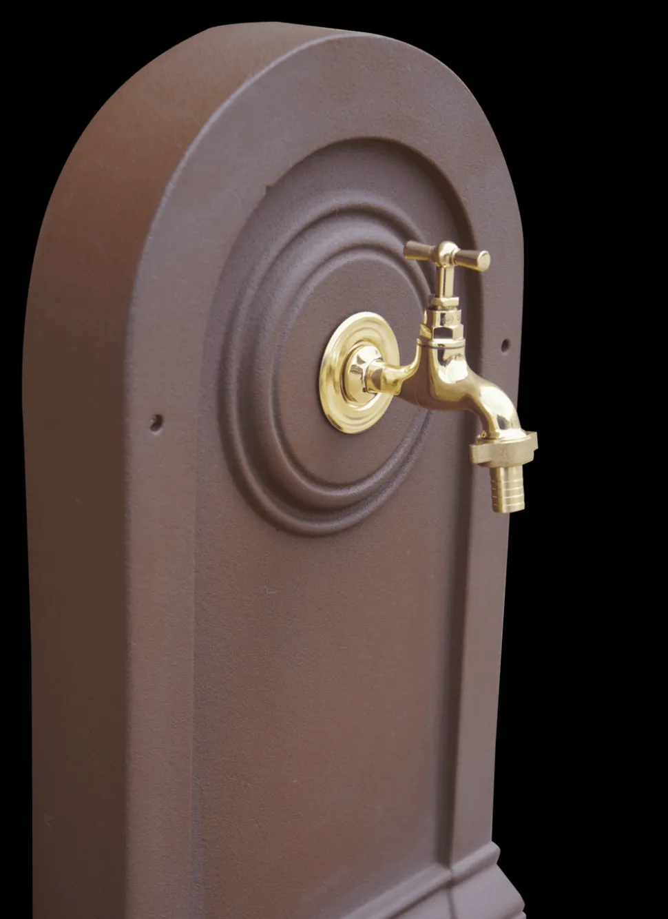 DOMMARTIN - Fontaine citadine style corten (ral mars 2525) avec robinet standard dommartin h. 70cm x l. 35cm