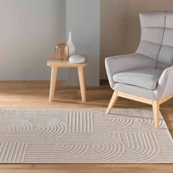 DOUCEUR D'INTERIEUR - Douceur d'interieur - tapis ezio graphique tissé avec reliefs