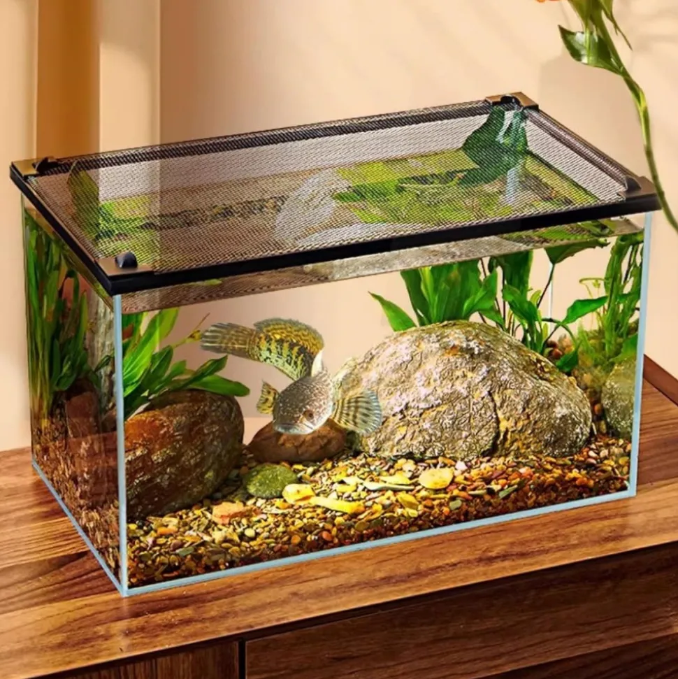 DOWNYPAWS - Accessoires d'aquarium-couvercle d'aquarium anti - saute-100*40cm
