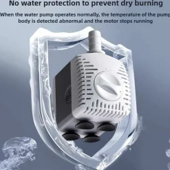 DOWNYPAWS - Bomba acuario 10w ultra silenciosa ajustable sumergible