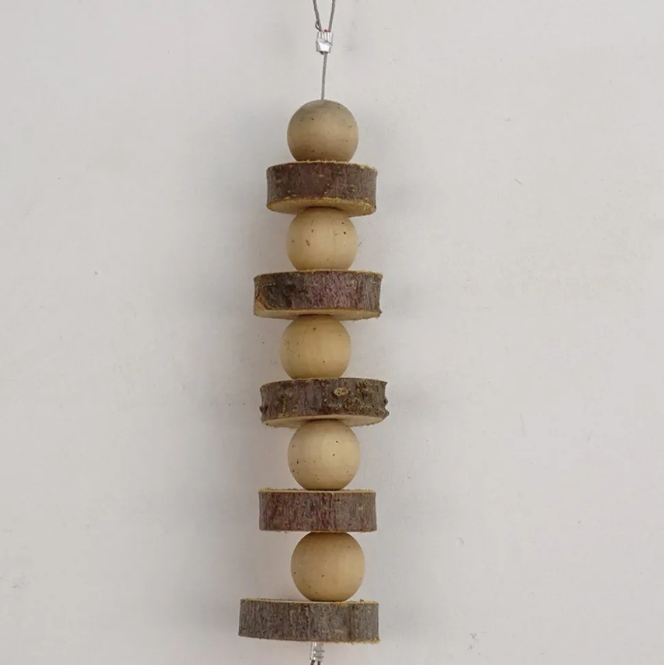 DOWNYPAWS - Boucles de bois de pomme pour rongeurs, snacks et jouets de mastication sphérique