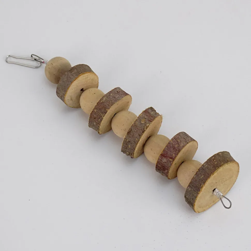 DOWNYPAWS - Boucles de bois de pomme pour rongeurs, snacks et jouets de mastication sphérique