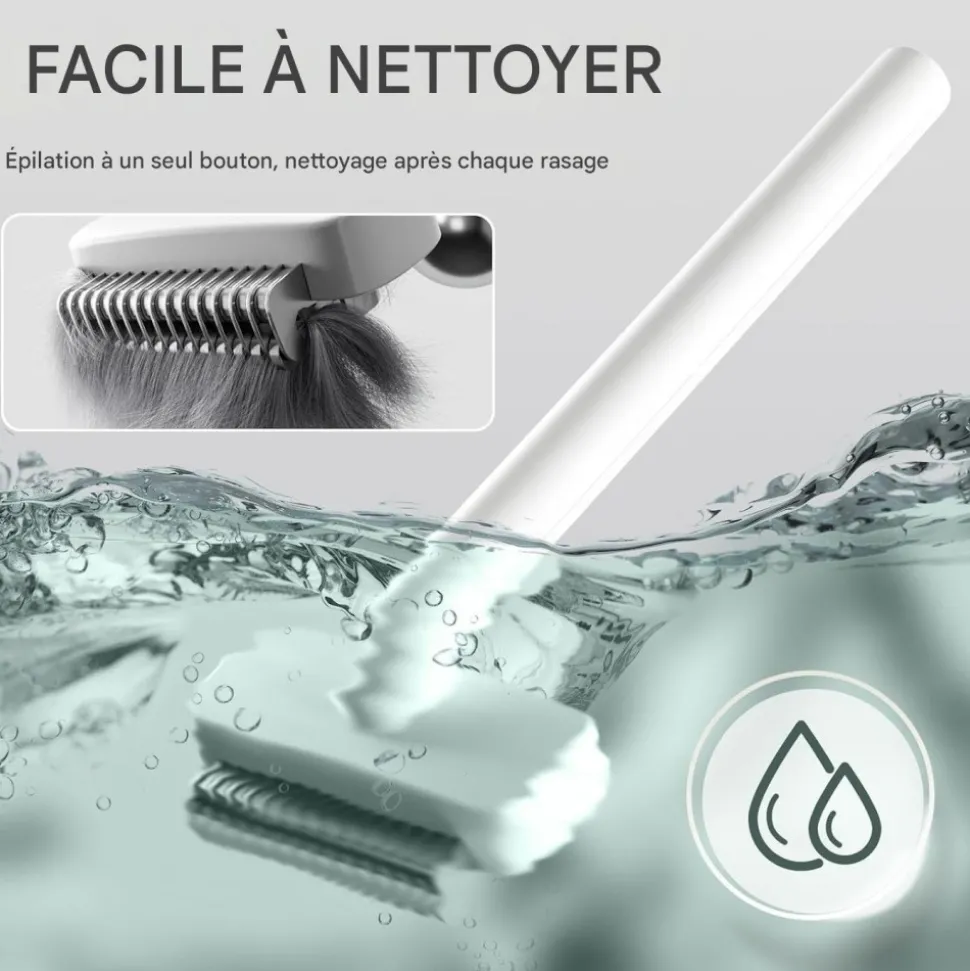 DOWNYPAWS - Brosse pour chiens et chats-peigne pour animaux de compagnie- blanc