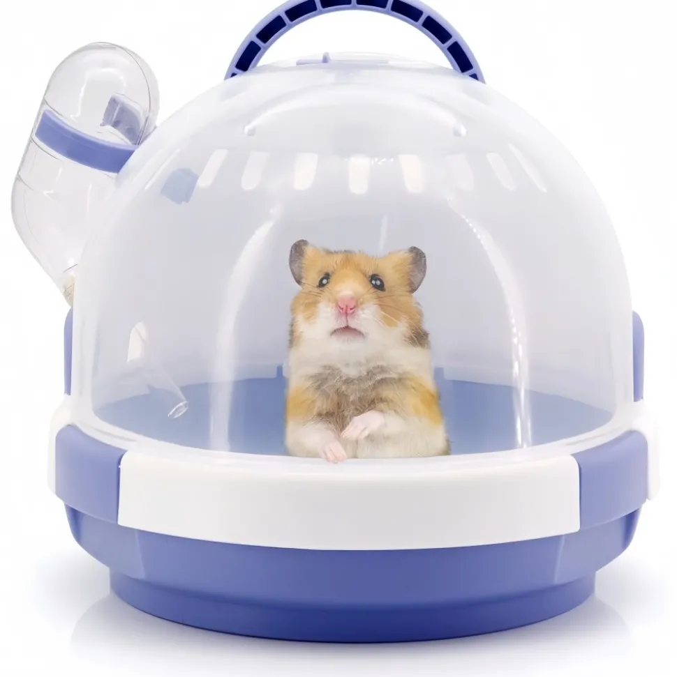 DOWNYPAWS - Cage de transport - plastique avec bouteille d'eau pour petits animaux