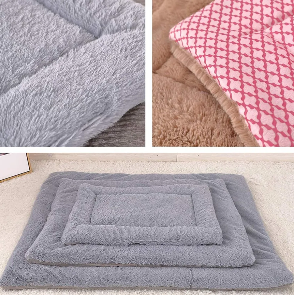 DOWNYPAWS - 75*50cm coussin de lit pour chien,réversible,velours côtelé