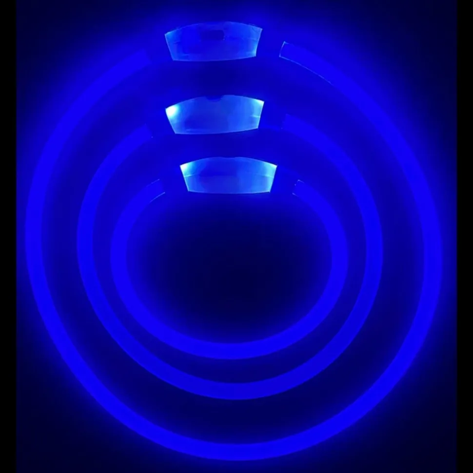 DOWNYPAWS - Collier lumineux rechargeable pour chien bleu taille s, circonférence 30 cm