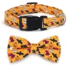 DOWNYPAWS - Collier pour chien d'halloween avec motifs de citrouille, fantôme et chauve - souris taille m : 2,0*50cm jaune