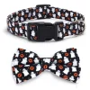 DOWNYPAWS - Collier pour chien d'halloween avec motifs de citrouille, fantôme et chauve - souris taille l : 2,5*60cm noir