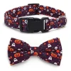 DOWNYPAWS - Collier pour chien d'halloween avec motifs de citrouille, fantôme et chauve - souris taille m : 2,0*50cm violet