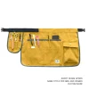 DOWNYPAWS - Court pour jardinage ou bricolage, teinte bleu jean et liberty, poches, coutures renfo-jaune