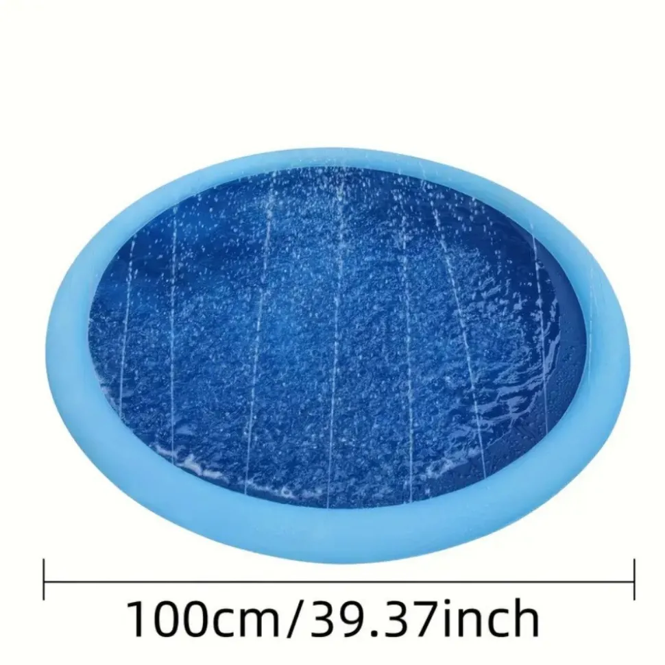 DOWNYPAWS - Coussin d'eau-piscine pour chiens-aire de jeux pour piscine pour chiens-version épaissie de 1 m