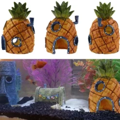 DOWNYPAWS - Décoration d'aquarium-maisonl'ananas-forme d'ananas