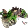 DOWNYPAWS - Décoration d'aquarium-pont en résine pour aquarium-19*7*8.5cm