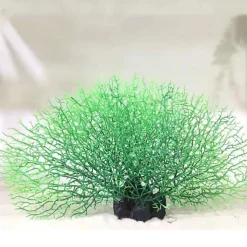 DOWNYPAWS - Décoration en corail en silicone pour aquarium, arbre de corail vert