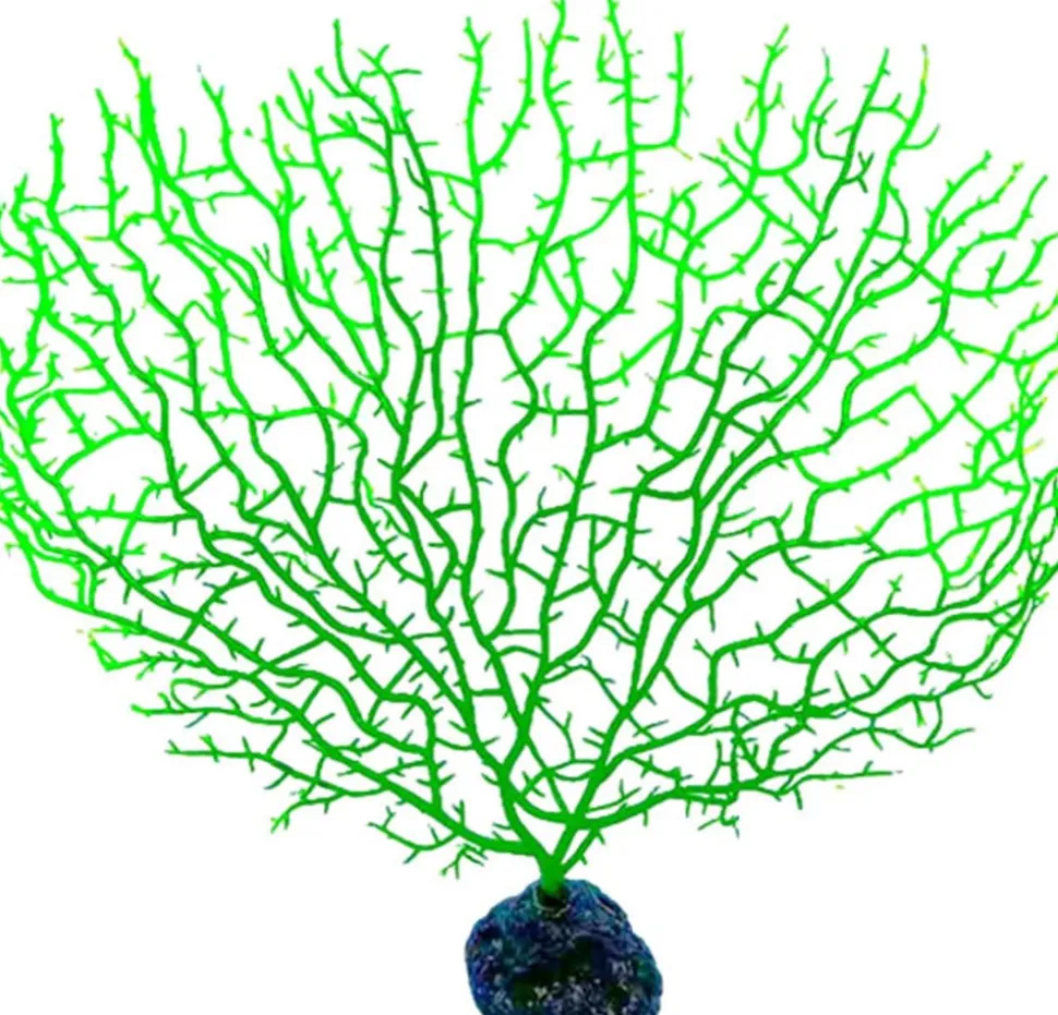 DOWNYPAWS - Décoration en corail en silicone pour aquarium, arbre de corail vert