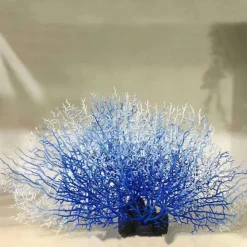 DOWNYPAWS - Décoration en corail en silicone pour aquarium, arbre de corail bleu