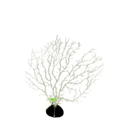 DOWNYPAWS - Décoration en corail et micro-plantes pour aquarium blanc