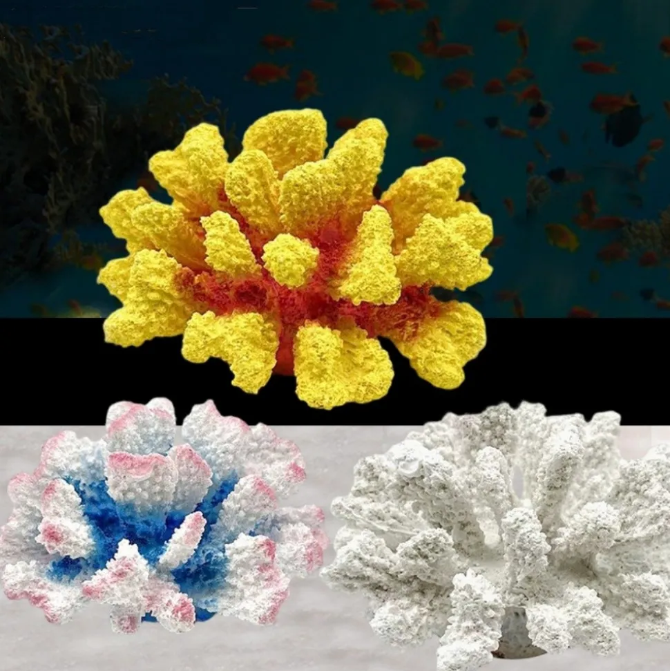 DOWNYPAWS - Décoration en corail en résine pour aquariums de mer couleur