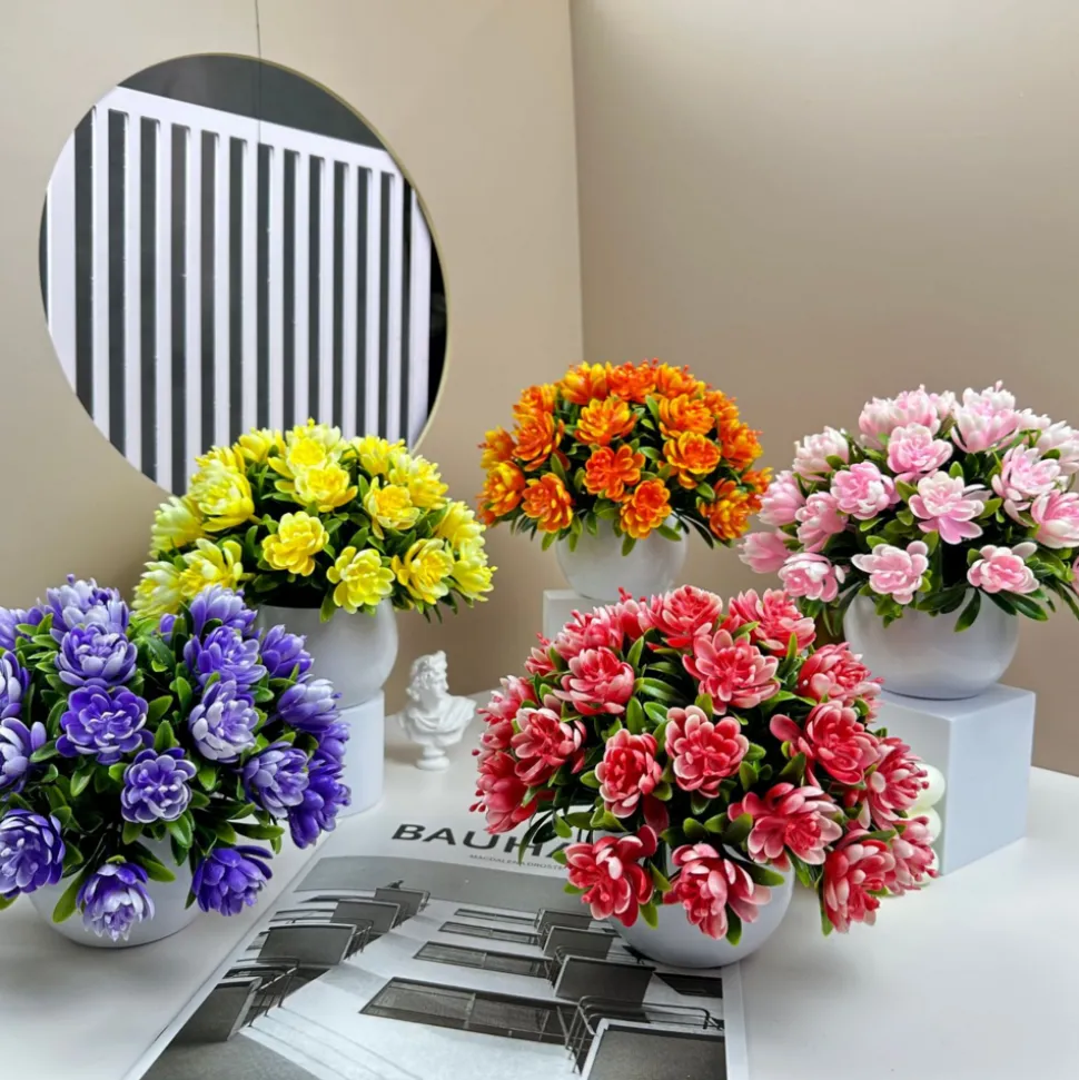 DOWNYPAWS - Décoration florale artificielle ins fashion rouge