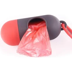 DOWNYPAWS - Distributeur de sacs poubelle pour chiens-4 pièces : gris et rouge + bleu clair et bleu foncé + vert clair et vert foncé + orange