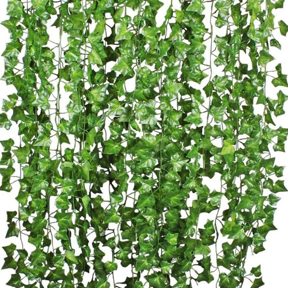 DOWNYPAWS - Feuille de lierre artificielle, 2 m, vert frais