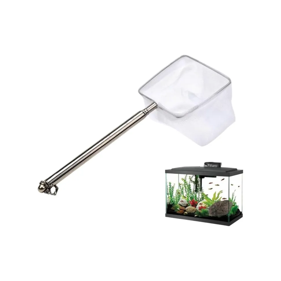 DOWNYPAWS - Filet pêche mini maille fine - manche télescopique