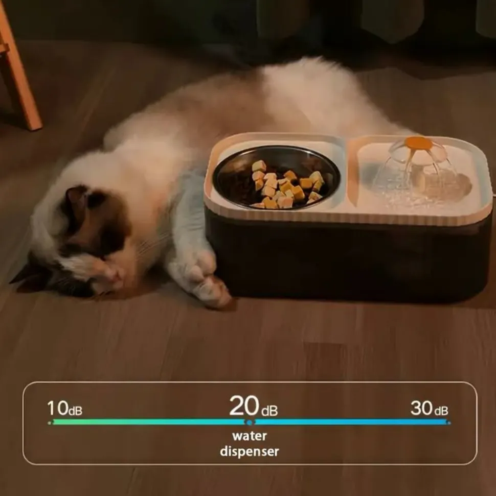DOWNYPAWS - Fontaine à Eau Automatique Pour Chat, Gamelle En Acier Inoxydable
