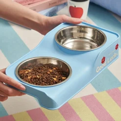 DOWNYPAWS - Gamelle double pliable pour chien et chat