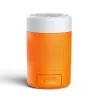 DOWNYPAWS - Gobelet de lavage des pieds pour animaux de compagnie portable orange avec brosse douce