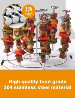 DOWNYPAWS - Grille à kebab en acier inoxydable 304 pour la friteuse à air