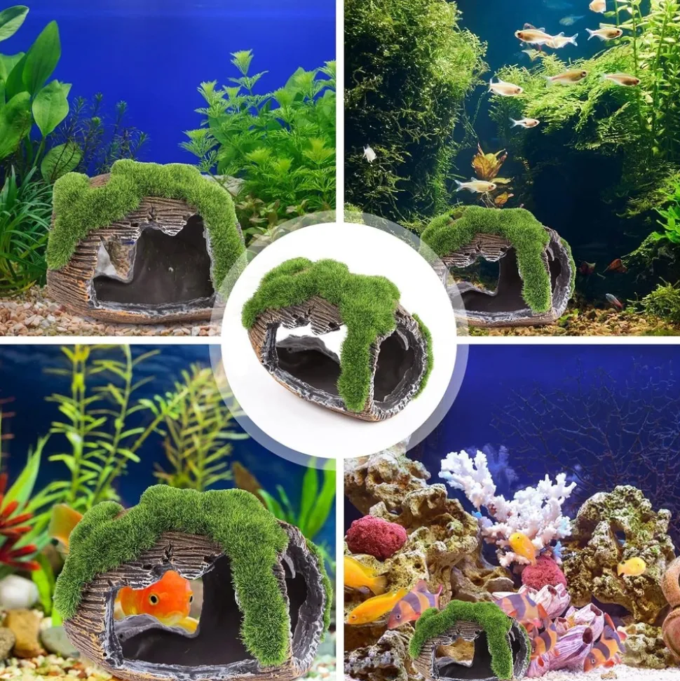 DOWNYPAWS - Grotte décorative mousse pour aquarium s
