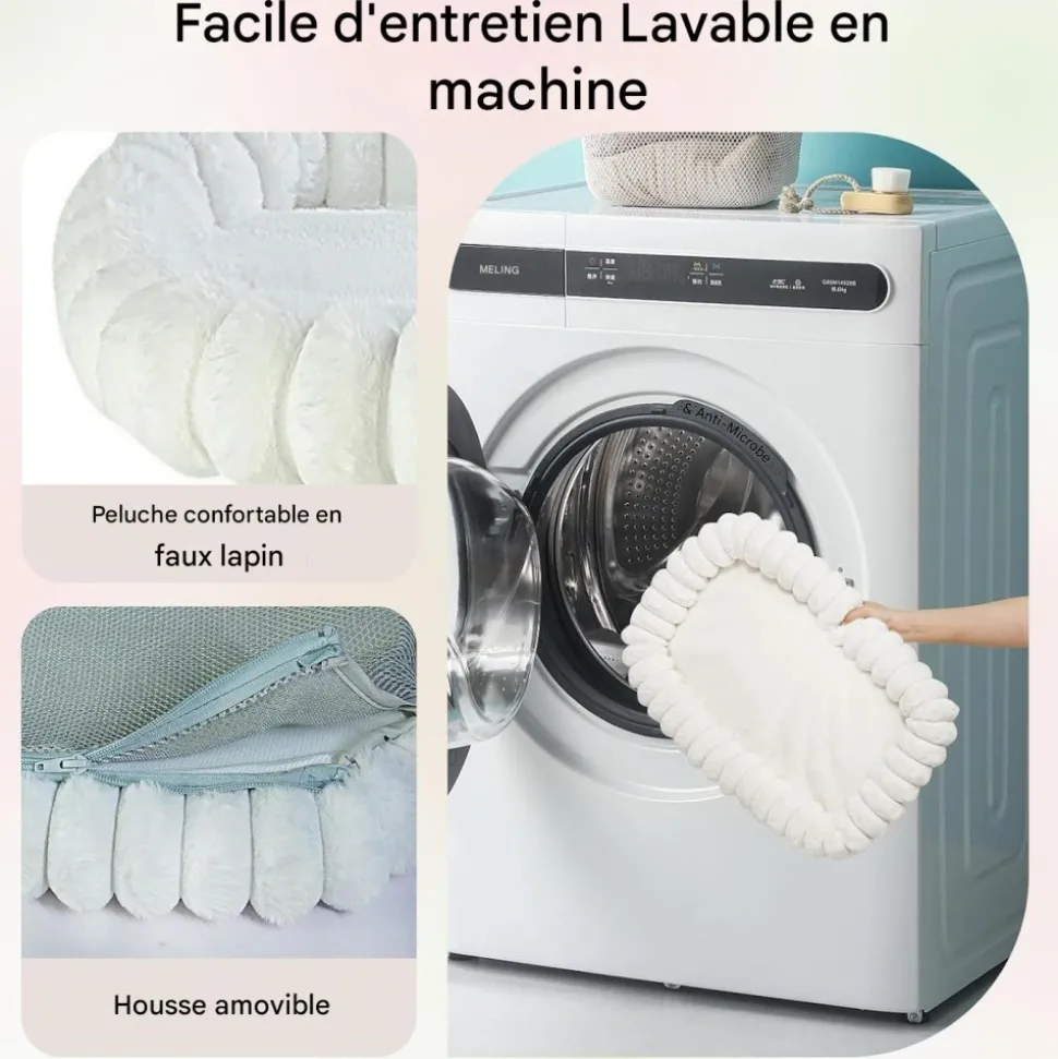 DOWNYPAWS - Hamac chat fenêtre 52*30cm peluche-peut supporter des animaux pesant 20 kg-gris