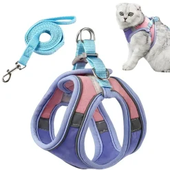 DOWNYPAWS - Harnais pour chat avec laisse et doublure réfléchissante m