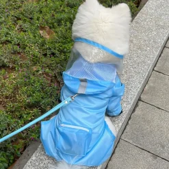 DOWNYPAWS - Imperméable pour chien- avec sac de rangement-taille m : longueur du dos : 32 cm