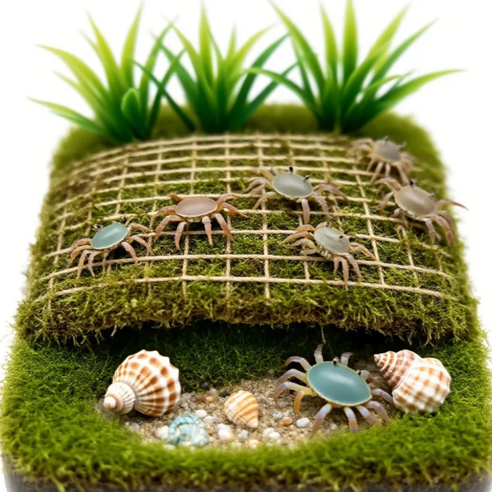 DOWNYPAWS - Jeu d'escalade pour hermit crab et escargot 2 pièces