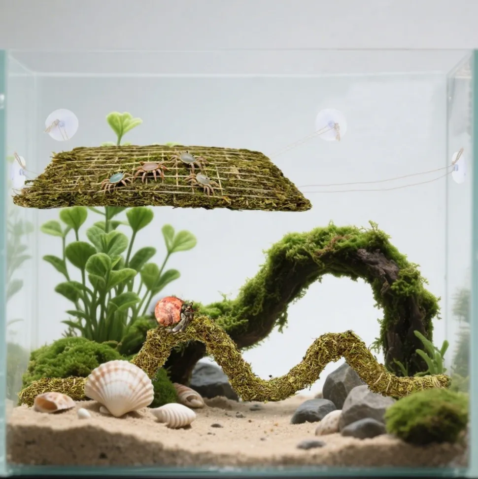 DOWNYPAWS - Jeu d'escalade pour hermit crab et escargot 2 pièces