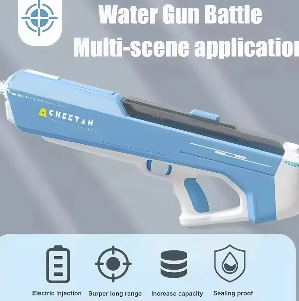 DOWNYPAWS - Jouet de tir en plein air: pistolet à eau électrique automatique de grande capacité