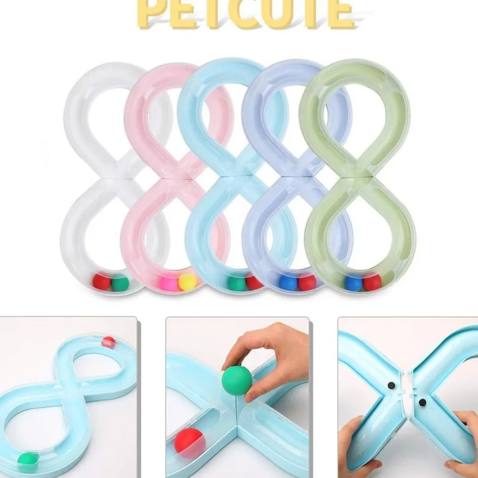 DOWNYPAWS - Jouet interactif pour chat -plateau tournant pour jouets pour chats-amovible