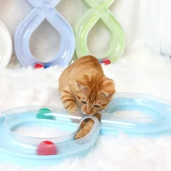 DOWNYPAWS - Jouet interactif pour chat -plateau tournant pour jouets pour chats-amovible