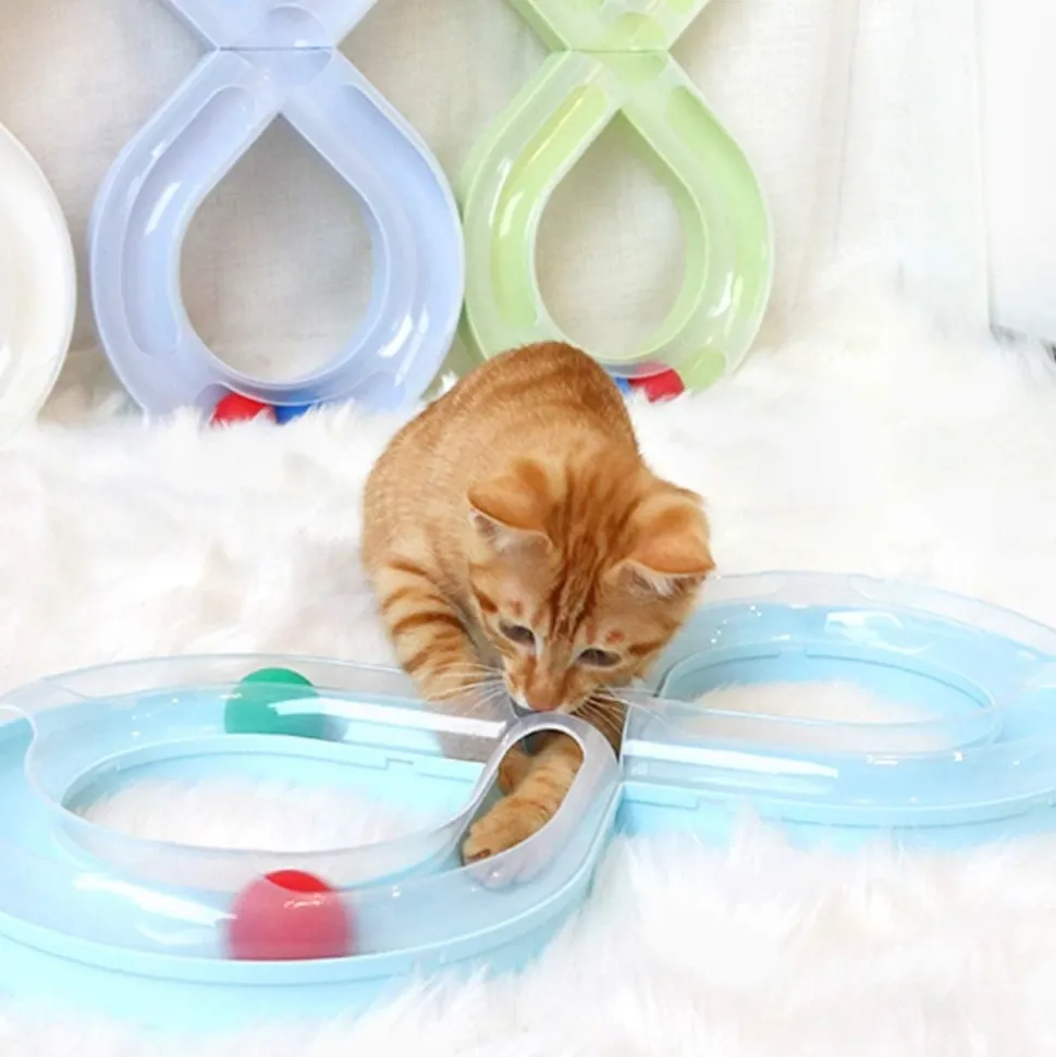 DOWNYPAWS - Jouet interactif pour chat -plateau tournant pour jouets pour chats-amovible