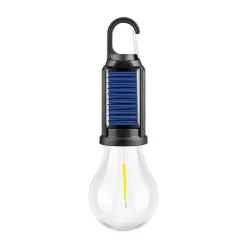 DOWNYPAWS - Lampe de camping solaire extérieure : lumière chaude d'ampoule tungstène pour ambiance tente