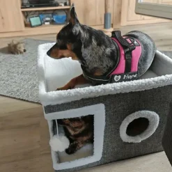 DOWNYPAWS - Maison Pour Chat De Luxe, Plusieurs Niveaux, Lits 2 Niveaux, Tunnel, Corde Et Tapis