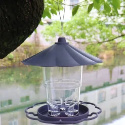 DOWNYPAWS - Mangeoire à oiseaux sauvages rétractable pliable pour jardin suspendu