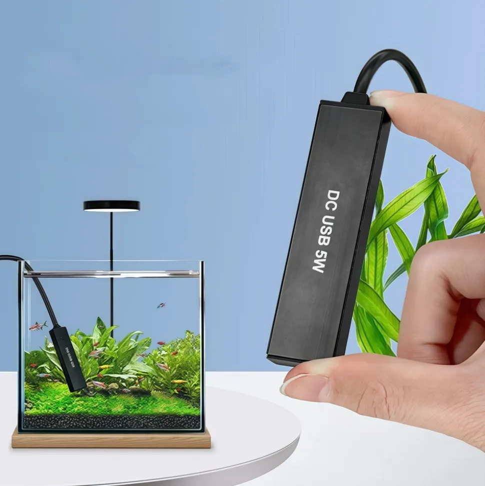 DOWNYPAWS - Mini chauffage pour aquarium de 10 watts : augmente la température de l'eau de 5 à 8 degrés