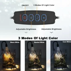 DOWNYPAWS - Mini lampe à pince led pour aquarium, ornement d'aménagement paysager